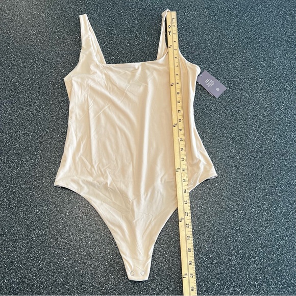 NWT Auden Women's 4- Way Stretch Tank Bodysuit- Beige L - Picture 6 of 13